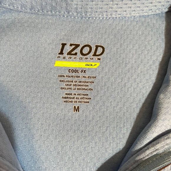 IZOD  perform Women's blue short sleeve golf shirt size M - Picture 8 of 11